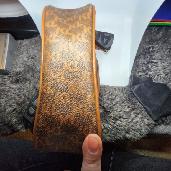 Karl Lagerfeld Monogram purse with long crossbody strap with Name on it. - Picture 13 of 16